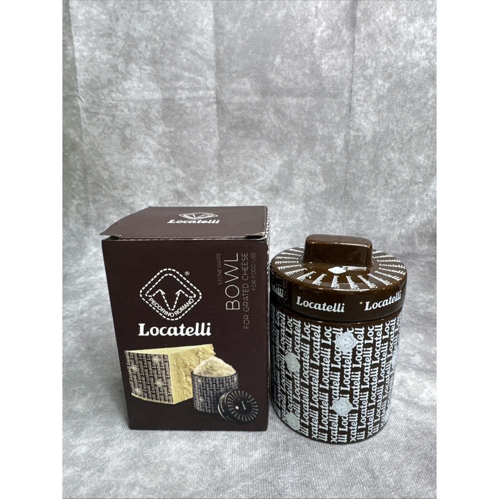 Locatelli Stoneware Bowl Cheese Container Lid New‎ Ceramic